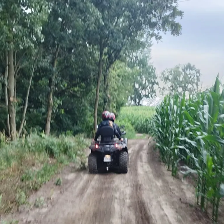 Quad na polnej drodze